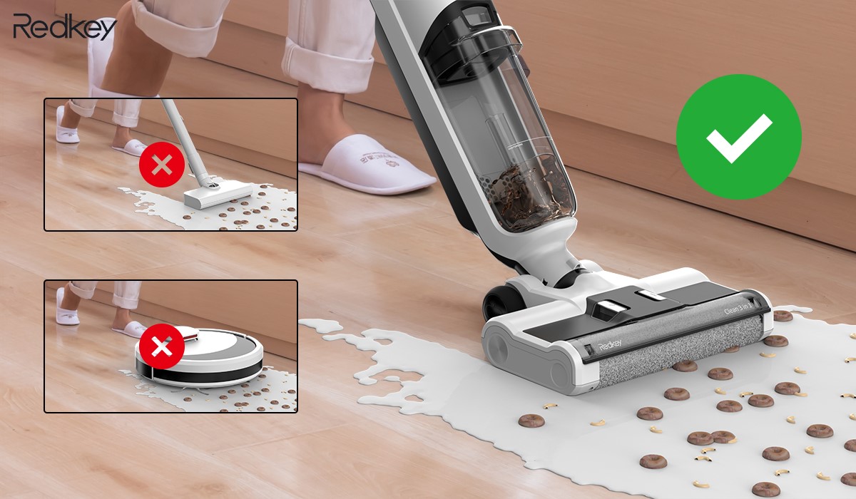 Redkey W12 vacuum cleaner can mop and vacuum your floor ⋆ 2